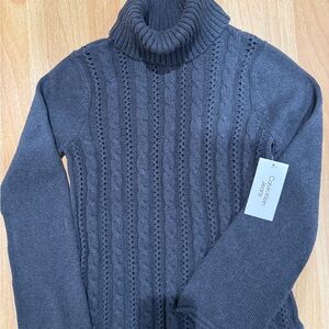 Brand new WTG Calvin Klein Turtleneck Sweater Dark Blue Color For Women Size L